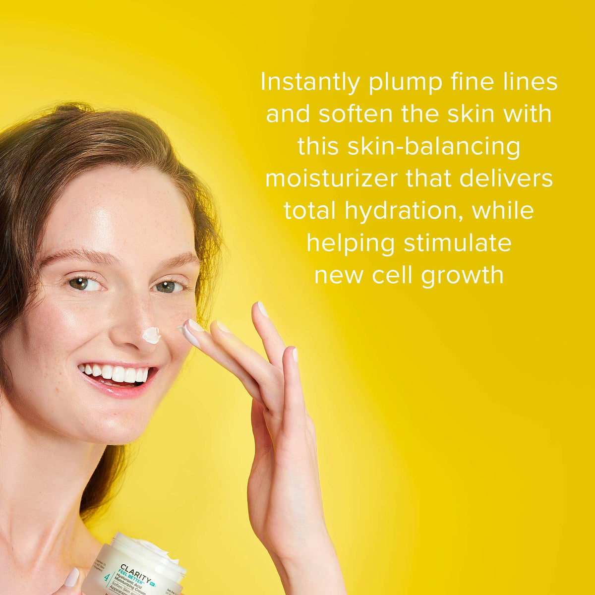 ClarityRx moisturizer texture close-up demonstrating lightweight cream and fast absorption benefit
