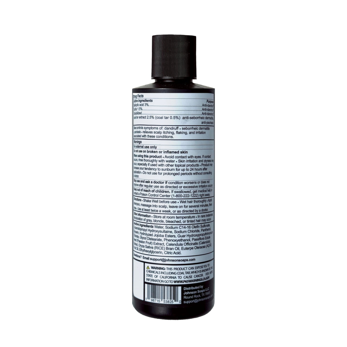 Clark's back label with ingredients and directions for correct application