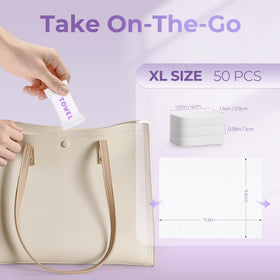 Classycoo expanded towel flat on surface showing XL size and absorbency benefit