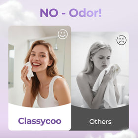 Classycoo towel in washing machine showing reusability and cleaning benefit