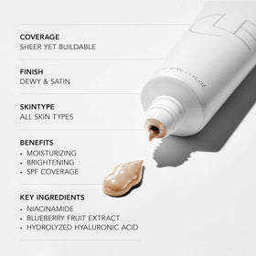 CLE CCC Cream side-by-side before and after demonstrating visible evening effect