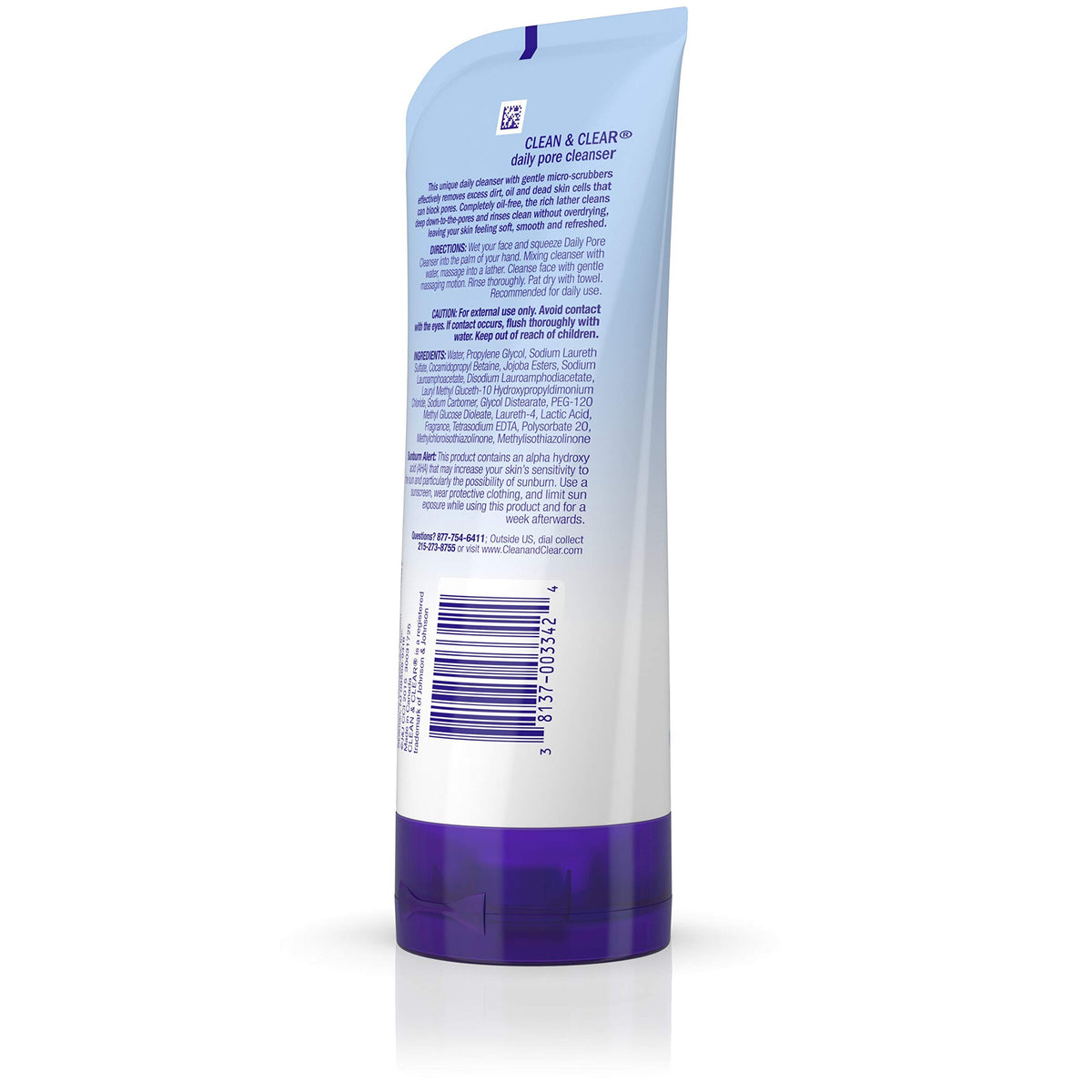 Clean & Clear 5.5 oz size comparison showing portable travel-friendly benefit