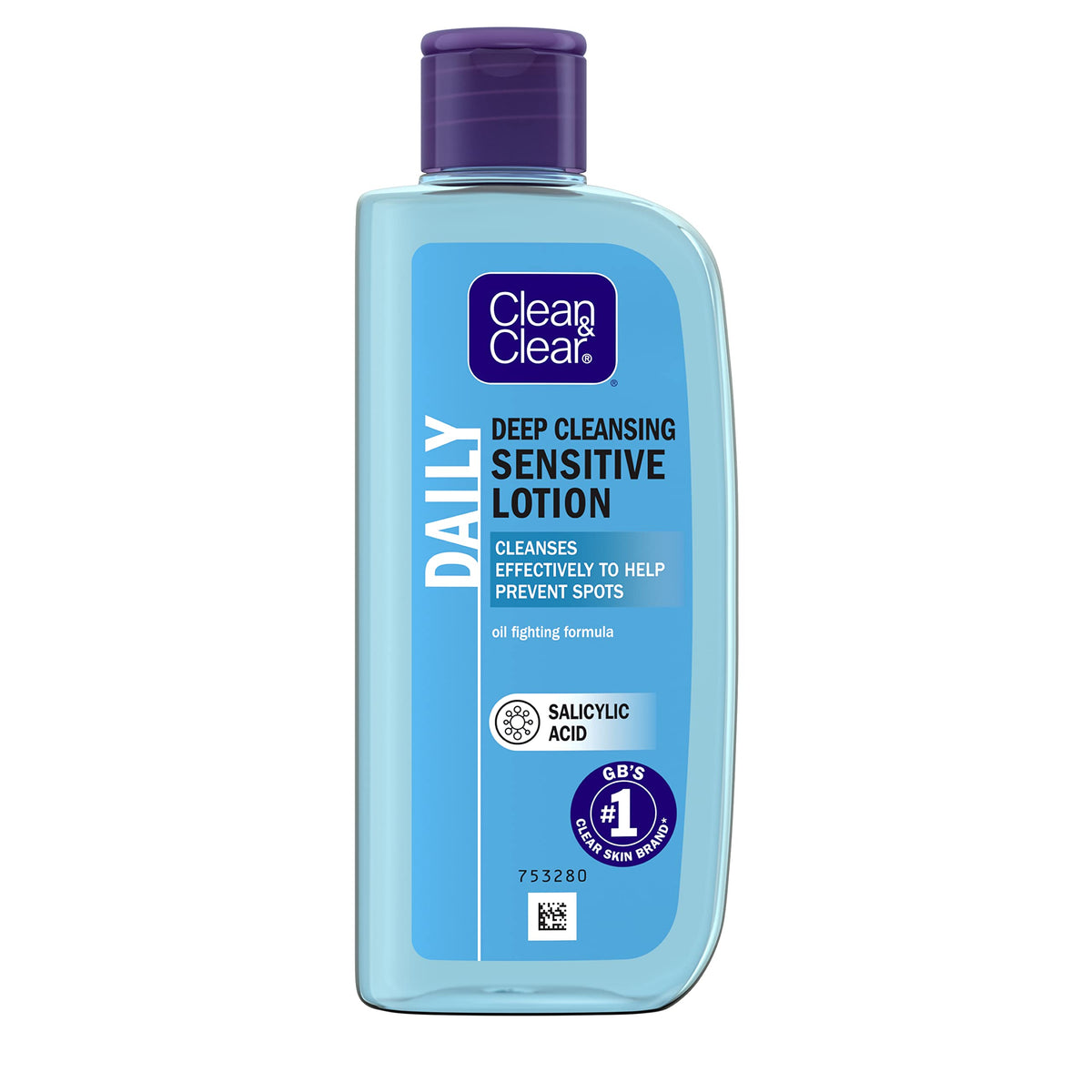 Clean & Clear bottle front packaging showing label and size, clear skincare benefit