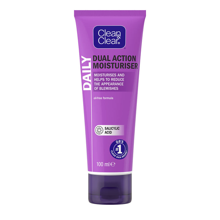 Clean & Clear front packaging showing 100 ml tube and label benefits