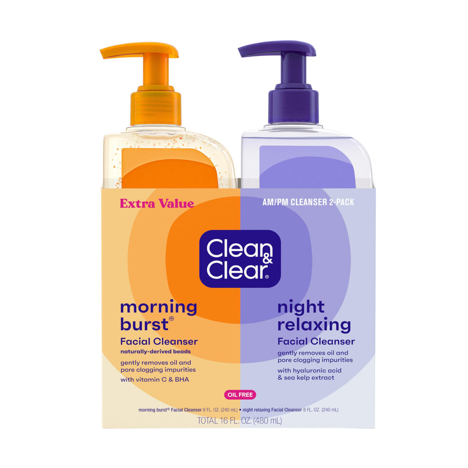 Clean & Clear Morning Burst front bottle showing label and citrus scent benefit