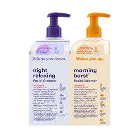 Clean & Clear two 8 fl oz bottles in hand showing travel-ready size benefit