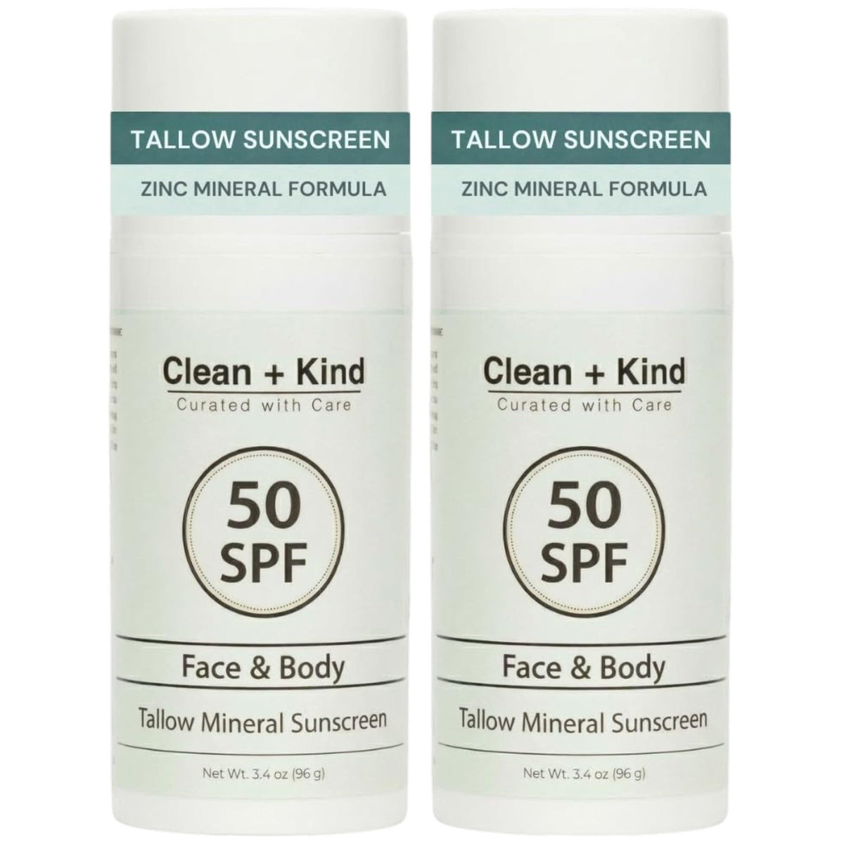 Clean + Kind twin bundle front packaging showing two bottles and benefits