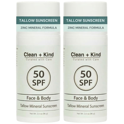 Clean + Kind twin bundle front packaging showing two bottles and benefits