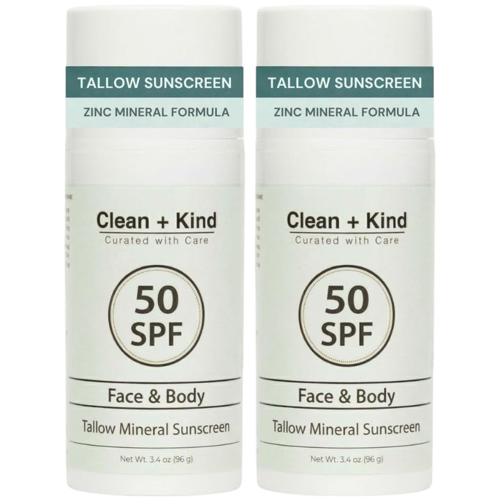 Clean + Kind twin bundle front packaging showing two bottles and benefits