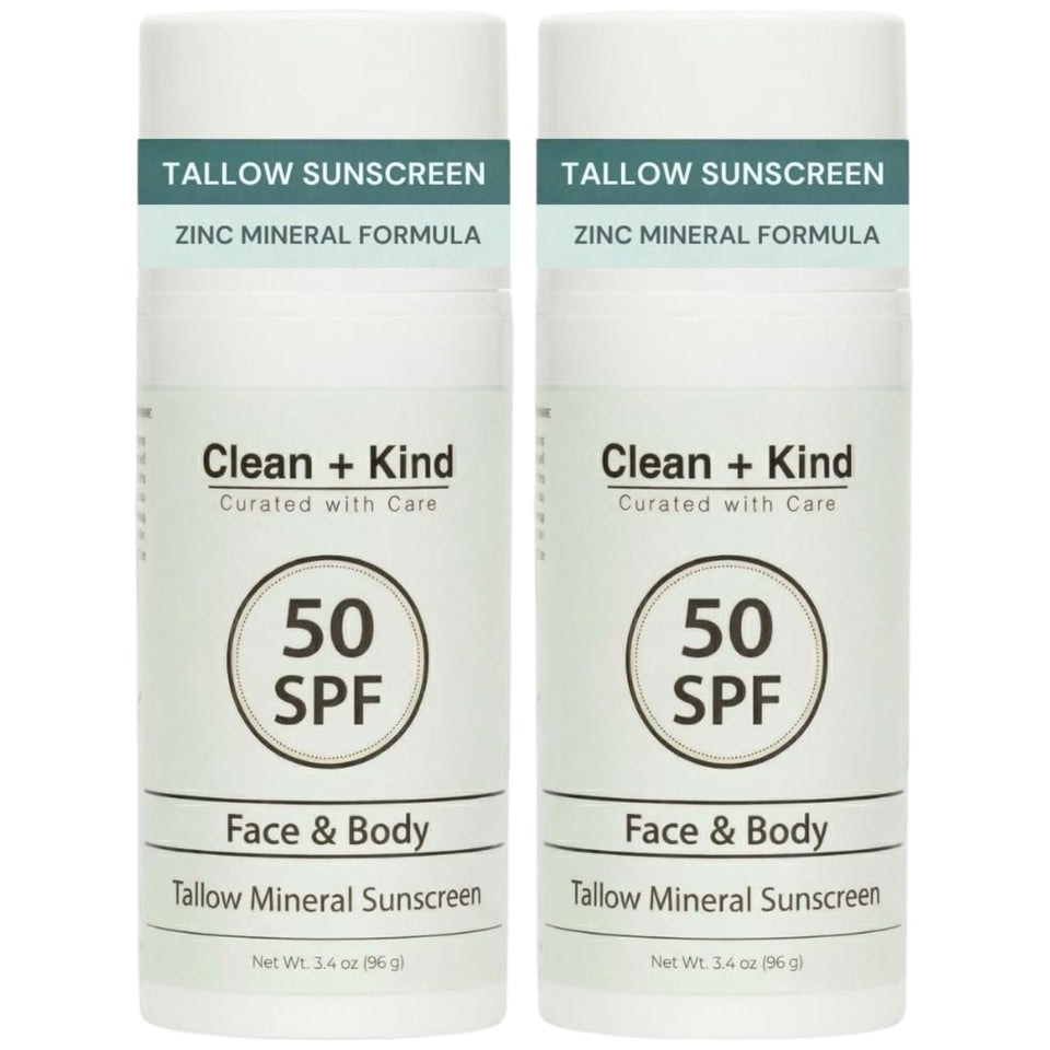 Clean + Kind twin bundle front packaging showing two bottles and benefits