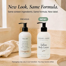 Clean + Kind label close-up showing full INCI disclosure and clean formulation benefit