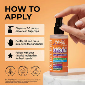 Clean Beauty bottle in hand giving scale and showing travel-friendly compact size