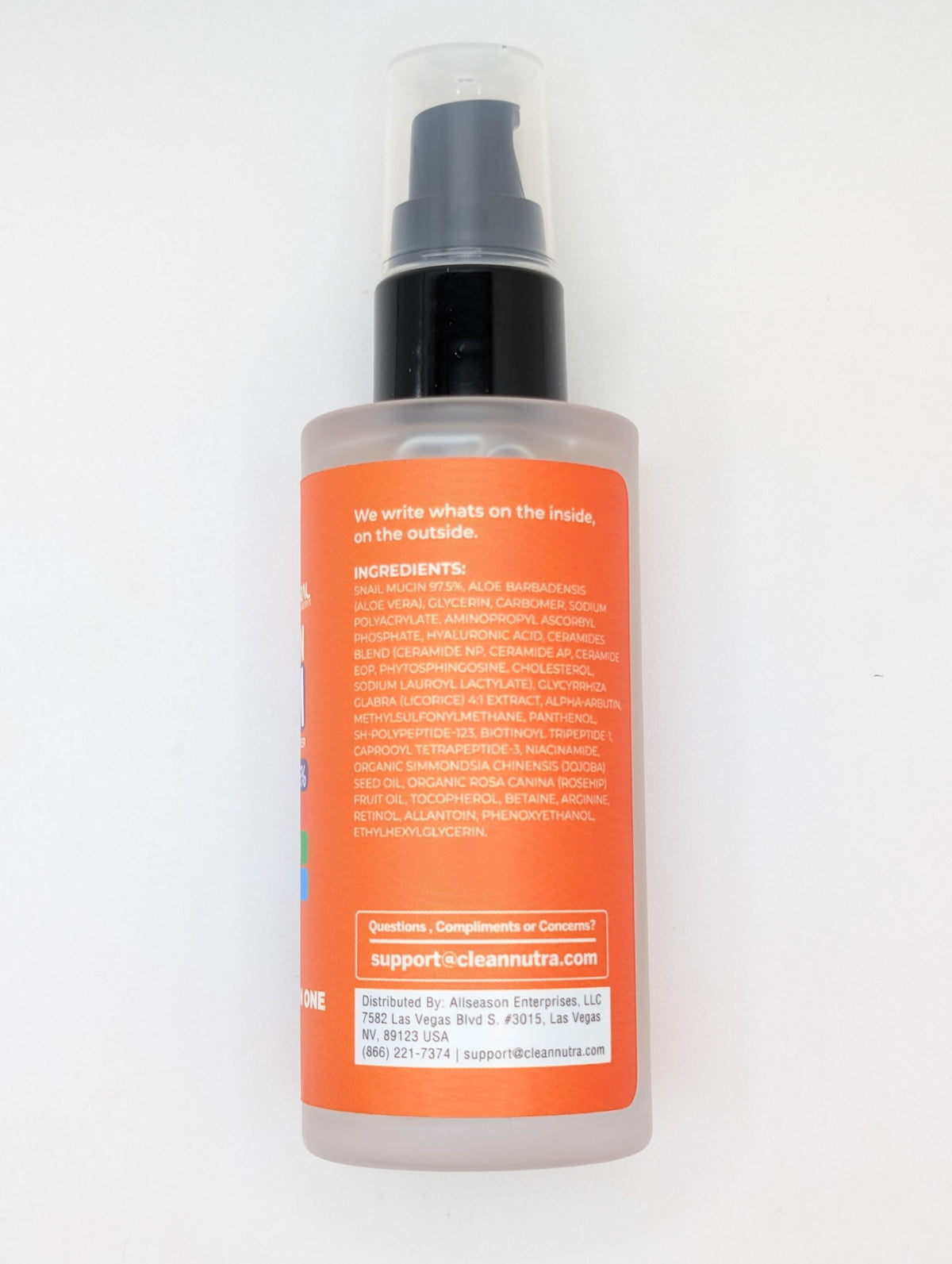 Clean Beauty pump dispenser detail showing hygienic delivery and easy dosing benefit