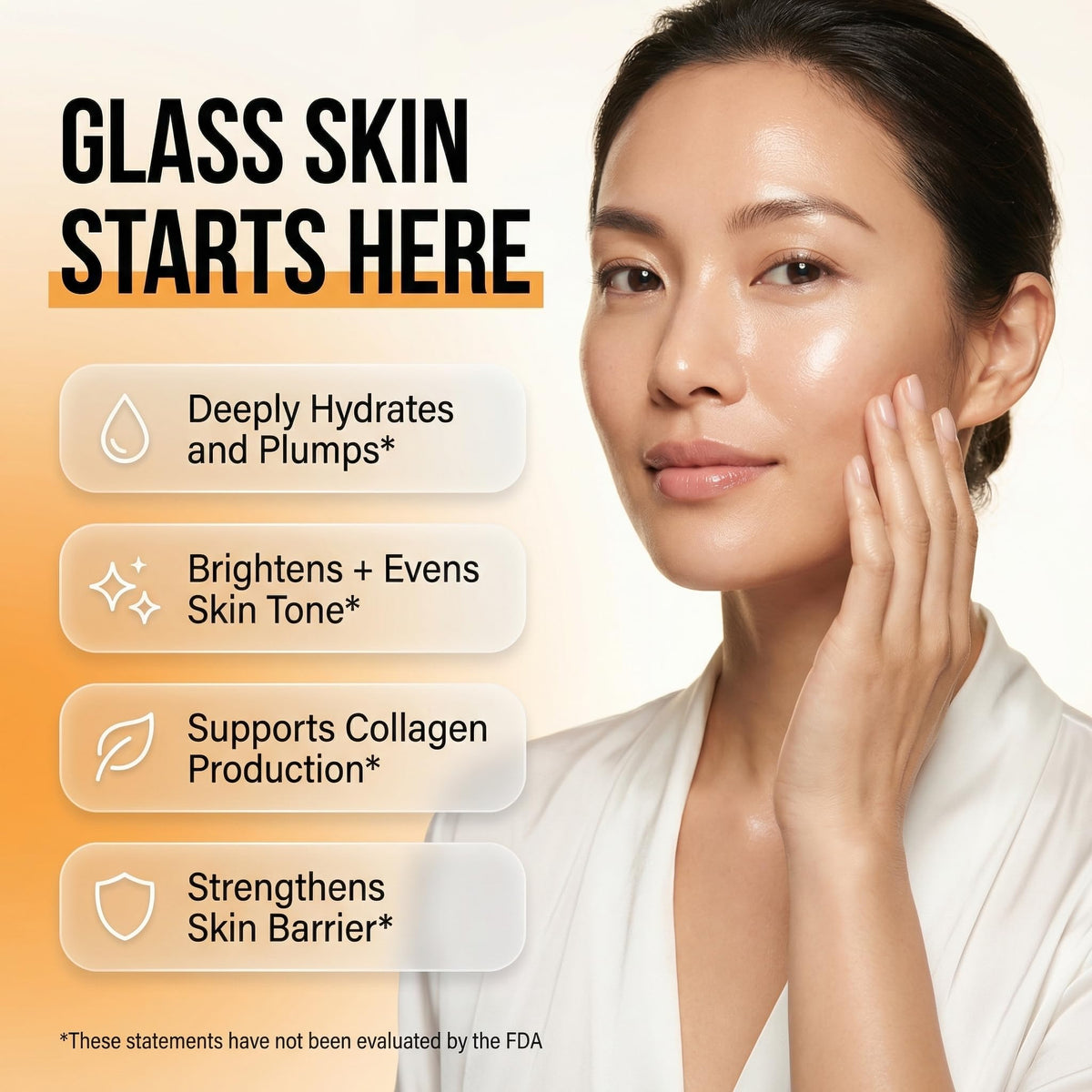 Clean Beauty close-up of serum texture demonstrating lightweight absorbent consistency