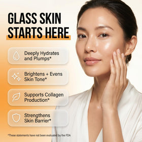 Clean Beauty close-up of serum texture demonstrating lightweight absorbent consistency