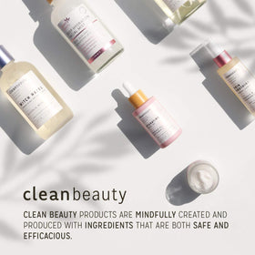 Clean Beauty oil texture on skin drop demonstrating lightweight absorption benefit