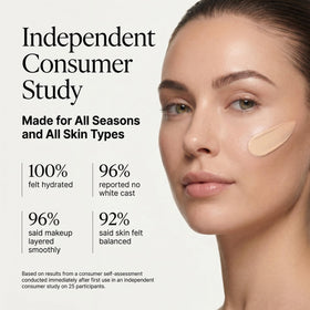 Clean + Kind iron oxide tint swatched on skin for even tone