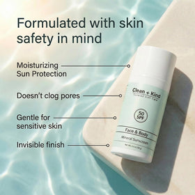 Clean + Kind pump held in hand to show 3.4 oz travel-size convenience for trips