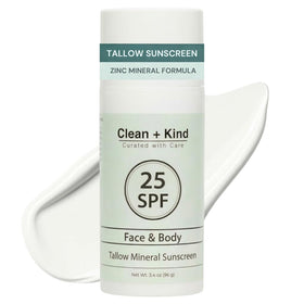 Clean + Kind front pump bottle showing travel-size 3.4 oz and label benefits
