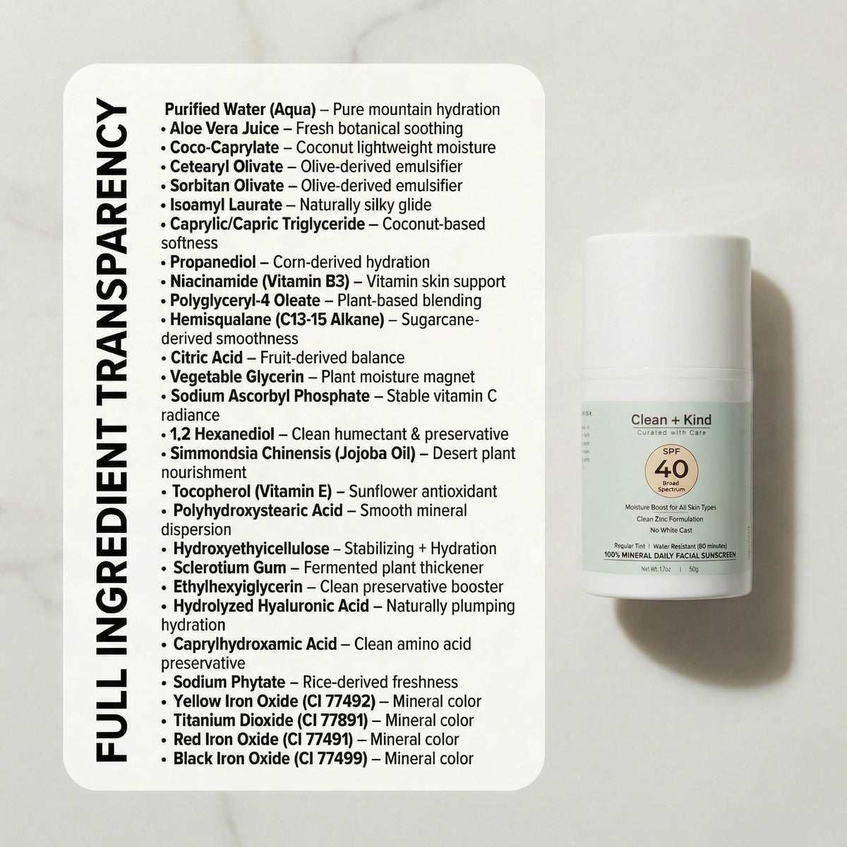Clean + Kind tube inside a beach bag ready for daily sun protection