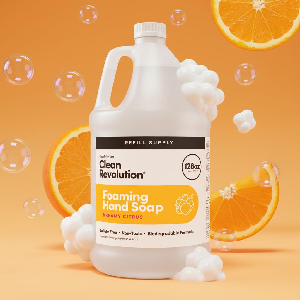Clean Revolution pour spout close-up for easy refill and mess-free transfer