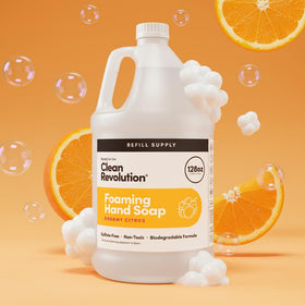 Clean Revolution pour spout close-up for easy refill and mess-free transfer