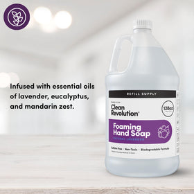 Clean Revolution close-up of lavender botanical accent conveying natural fragrance