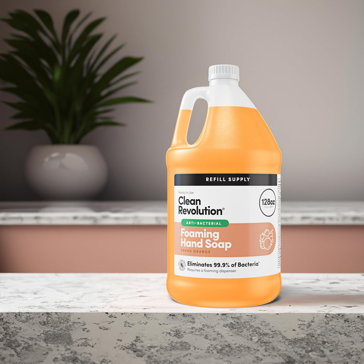 Clean Revolution close-up of pour spout for easy, spill-free refills and reduced waste