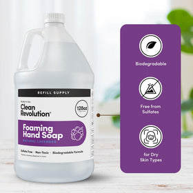 Clean Revolution creamy foam texture close-up demonstrating moisturizing feel