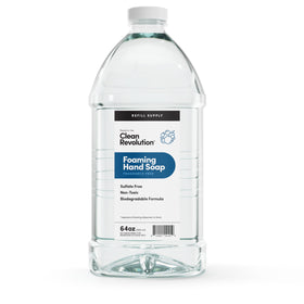 Clean Revolution front label on 64oz refill showing product identity and benefits