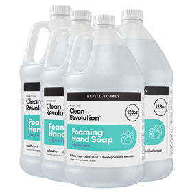 Clean Revolution front label on 128 oz refill jug showing product identity and benefit