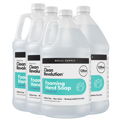 Clean Revolution front label on 128 oz refill jug showing product identity and benefit