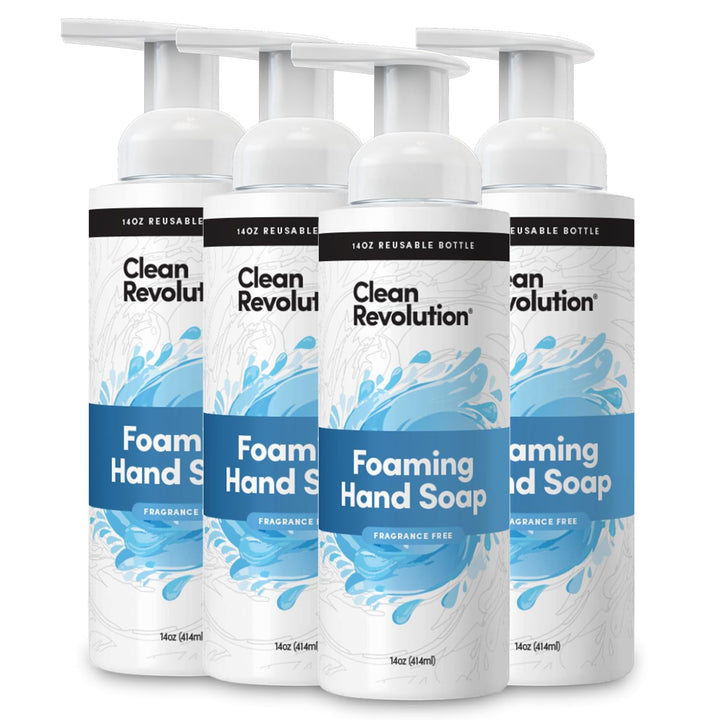 Clean Revolution front packaging showing bottle and label for easy identification and refill