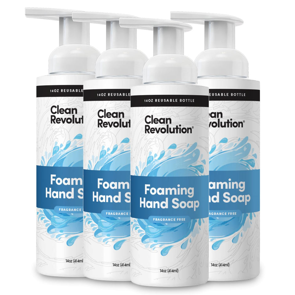 Clean Revolution front packaging showing bottle and label for easy identification and refill