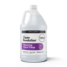Clean Revolution gallon front label showing product name and lavender scent benefit