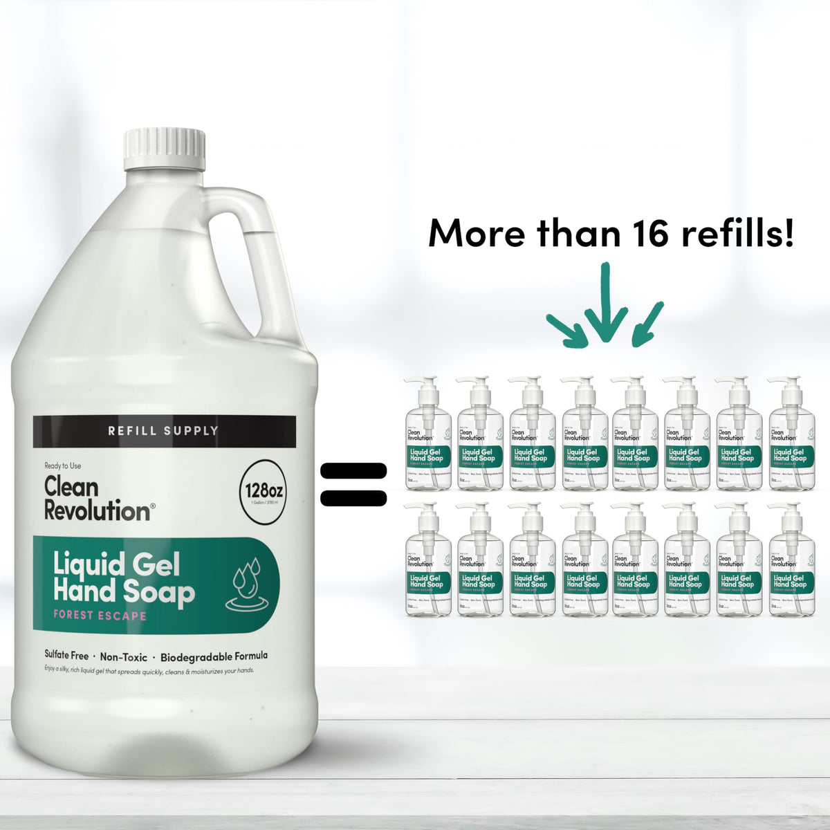 Clean Revolution gel texture close-up illustrating silky quick-lather