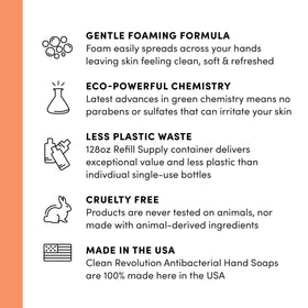 Clean Revolution gallon on bathroom counter in a clean modern setting promoting sustainability