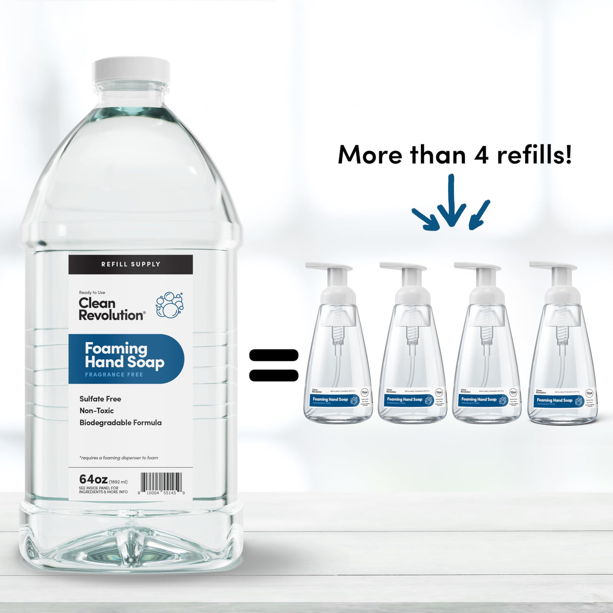 Clean Revolution close-up of the pour spout illustrating easy refill handling