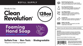 Clean Revolution jug beside household items showing scale and long-lasting supply