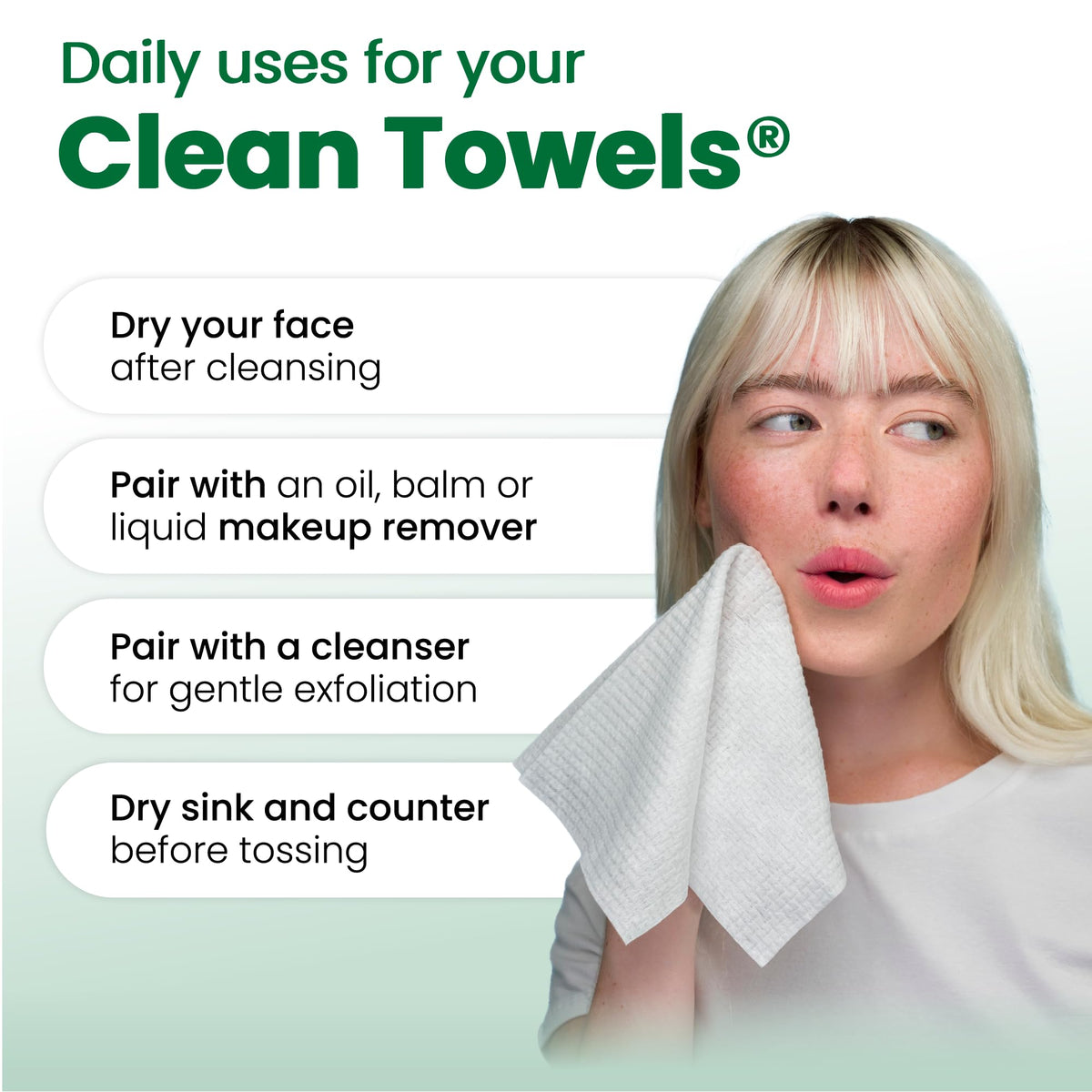 CLEAN SKIN CLUB bathroom lifestyle display showing everyday use benefit