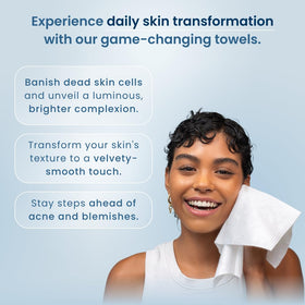 CLEAN SKIN CLUB towels staged in bathroom to show daily routine convenience