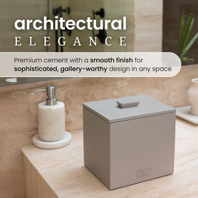 CLEAN SKIN CLUB cement box lid edge close-up showing craftsmanship benefit