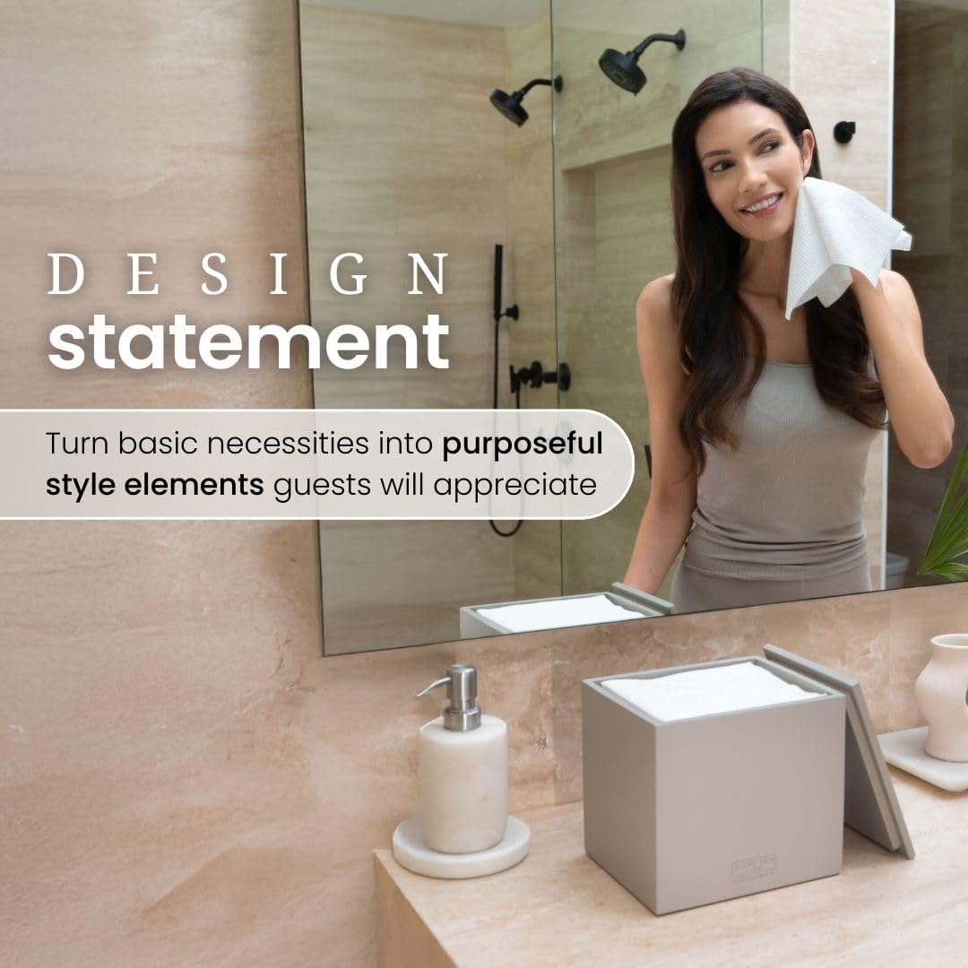 CLEAN SKIN CLUB cement box held in hand showing compact size benefit