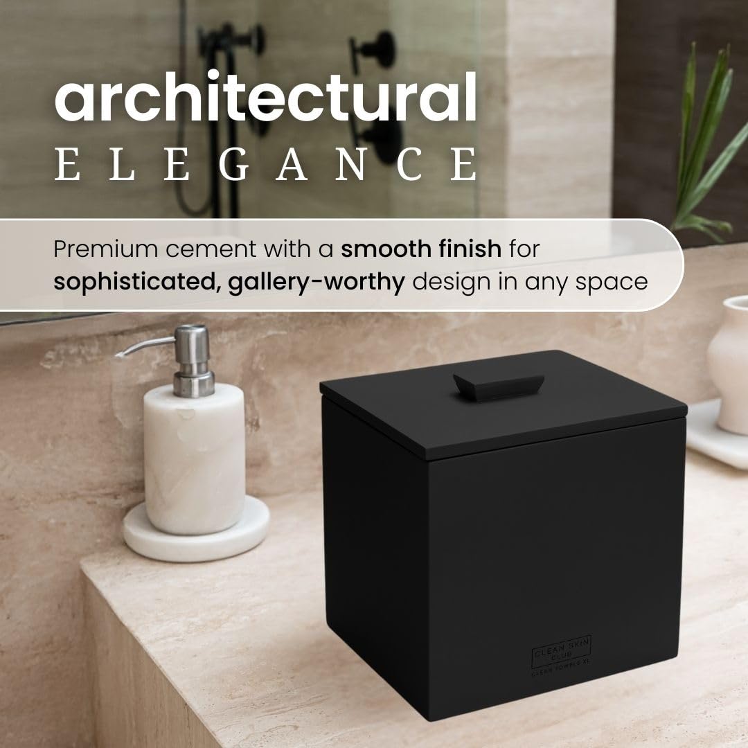 CLEAN SKIN CLUB cement box top opening with towels access for quick skincare routines