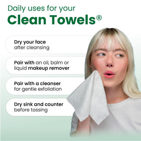 CLEAN SKIN CLUB used-towel disposed hygienically to prevent residue