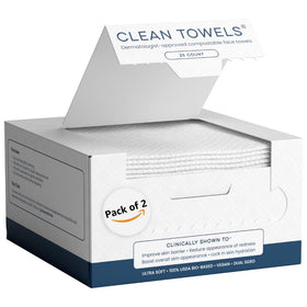 CLEAN SKIN CLUB front packaging showing two 25-count packs and product benefits