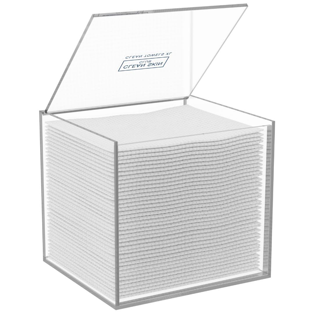 CLEAN SKIN CLUB front view showing clear box and neat organization benefit