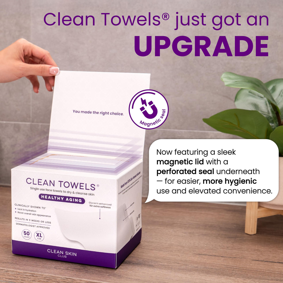 CLEAN SKIN CLUB product label showing clinical claims and ingredient clarity