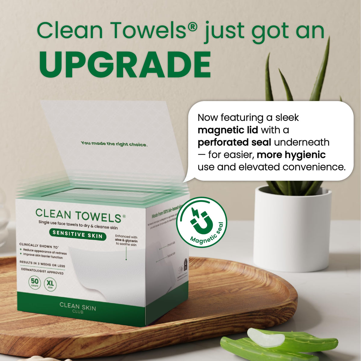 CLEAN SKIN CLUB product label showing aloe and glycerin infusion