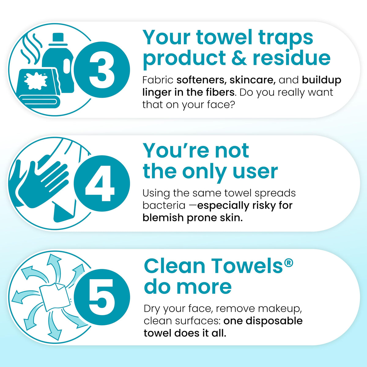 Clean Skin Club towel removing makeup to reveal cleaner-looking skin